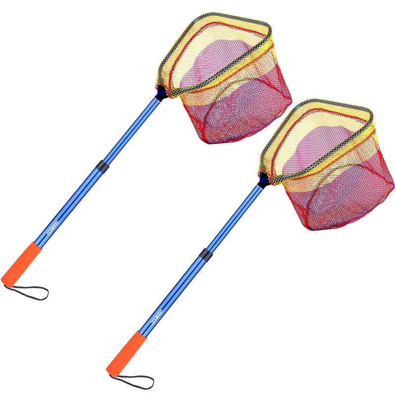 ODDSPRO PortaPocket Kids Fishing telescoping Bait and Minnow Net, 11.4" Depth, 30" Handle - Image 1